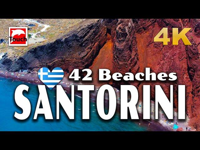 42 Best Beaches of SANTORINI, Greece 4K ► Top Places & Secret Beaches in Europe #touchgreece