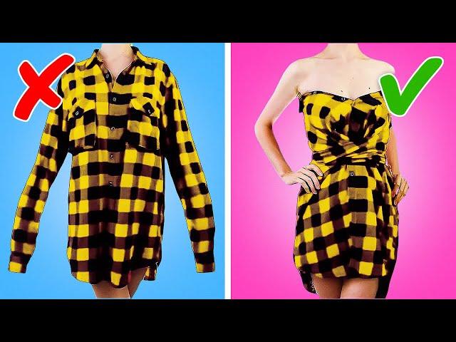 FROM DULL TO STUNNING CLOTHES | MUST-SEE CLOTHING HACKS 