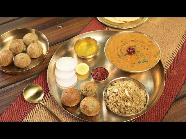 Dal Baati Churma - Rajasthani Special | स्वादिष्ट दाल बाटी चूरमा | Food Couture by Chetna Patel