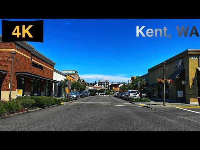 Downtown Kent, WA Driving Tour in Summer 2023.