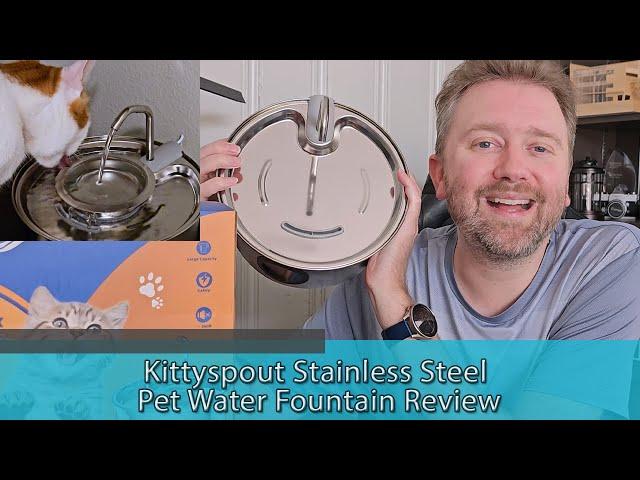 DISHWASHER SAFE CAT FOUNTAIN - Kittyspout Stainless Steel Pet Water Fountain Review