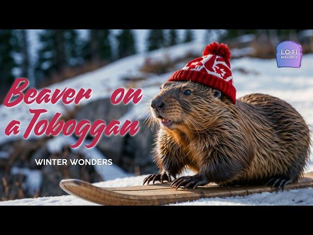 Beaver on a Toboggan | Winter Wonders