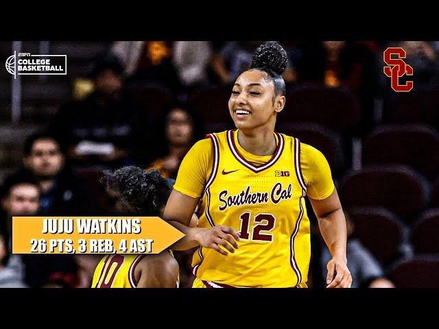 JuJu Watkins DROPS 30TH CAREER 25+ PTS GAME vs. Nebraska  | ESPN College Basketball