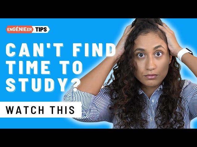 How do I make time to study for the FE exam? Here are three tips to help you!