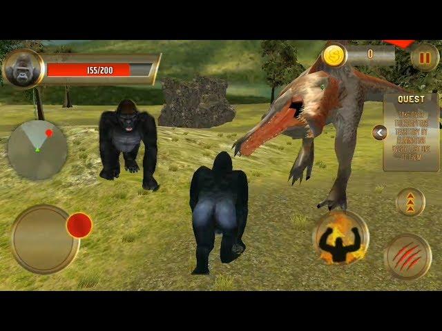 Gorilla Battle Dinosaur World Survival | Monster Gorilla Vs Dinosaur - Android GamePlay