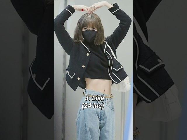 Who has the smallest waist in Blackpink? #Blackpink #Jennie #Lisa #Jisoo #Rose #Kpop #Viral #Shorts