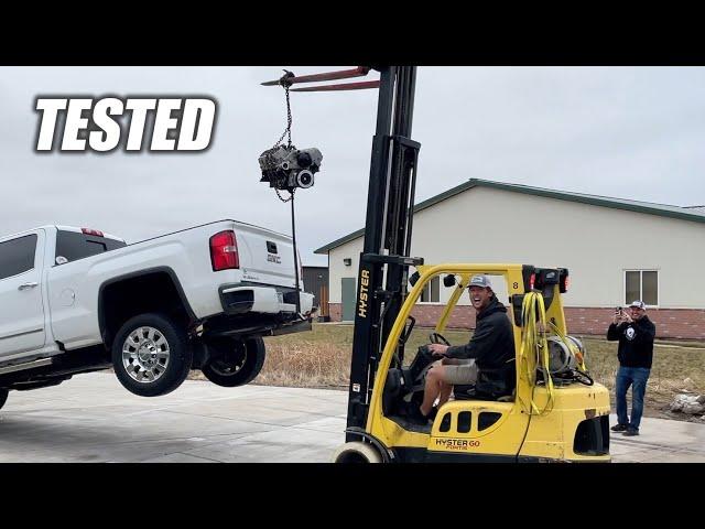 Cleetus Tests the Motion Raceworks Engine Lift Plates