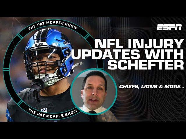 Schefter’s injury updates David Montgomery, Patrick Mahomes, TJ Watt & more! | The Pat McAfee Show