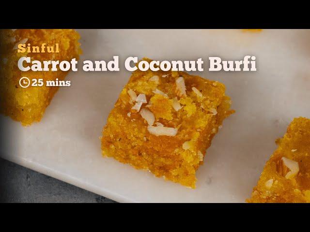 How to Make Carrot and Coconut Barfi | Homemade Indian Sweets | Barfi Recipe | Cookd