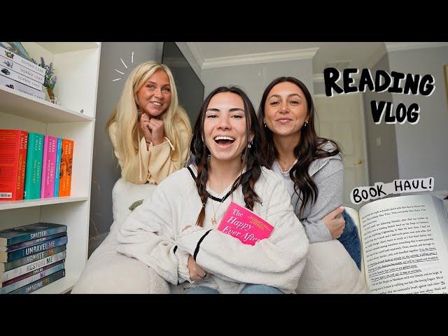 READING VLOG ⭐️ | a week of reading, book shopping, coffee shops ft. Sara & Destiny