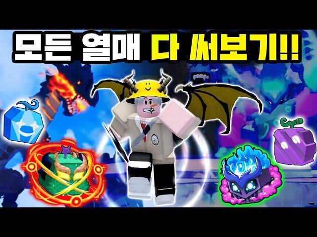 업데이트된 모든 열매를 다 써봤습니다!! [Blox Fruits]