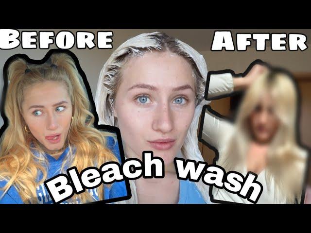 Giving myself a Bleach bath at home. Going from honey blonde to platinum blonde at home!