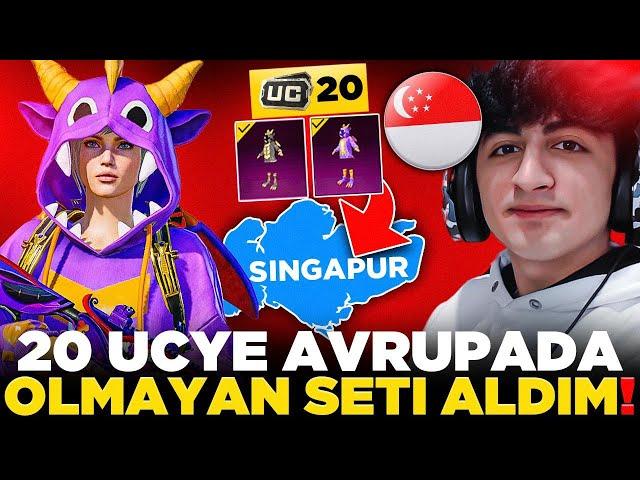 20 UCYE AVRUPADA OLMAYAN SETİ ALDIM!  ( VPNLE SİNGAPURA BAĞLANDIM! ) - PUBG Mobile