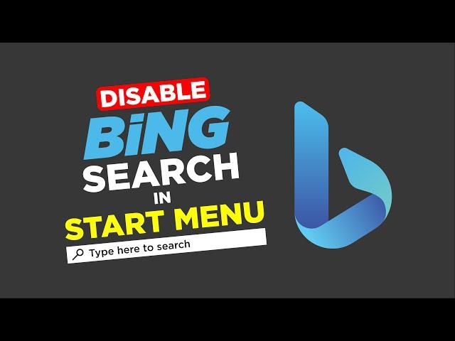 How to Disable Bing Search in Start Menu on Windows 10