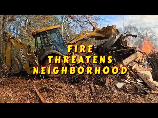 FIRE GET'S BIGGER THAN EXPECTED tiny house, homesteading, off-grid, cabin build, DIY, HOW TO sawmill