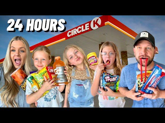 EATING only GAS STATION food for 24 HOURS! 