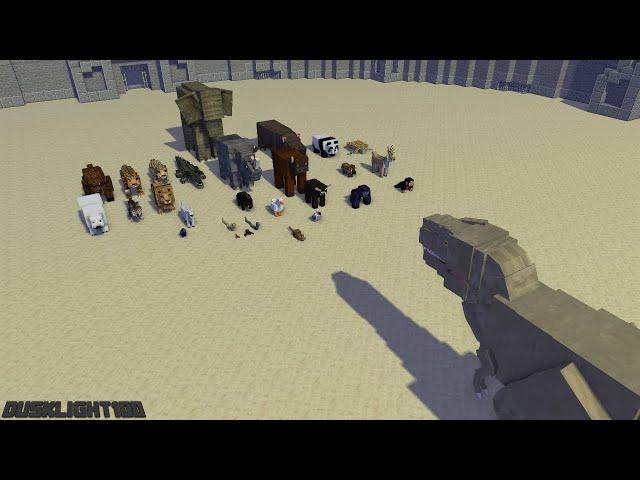 (13+) T-Rex/Tyrannosaurus Rex vs Modern Animals | Minecraft Animation