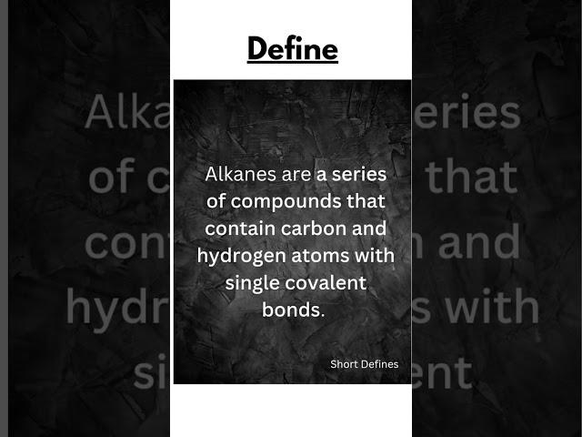 Define Alkane