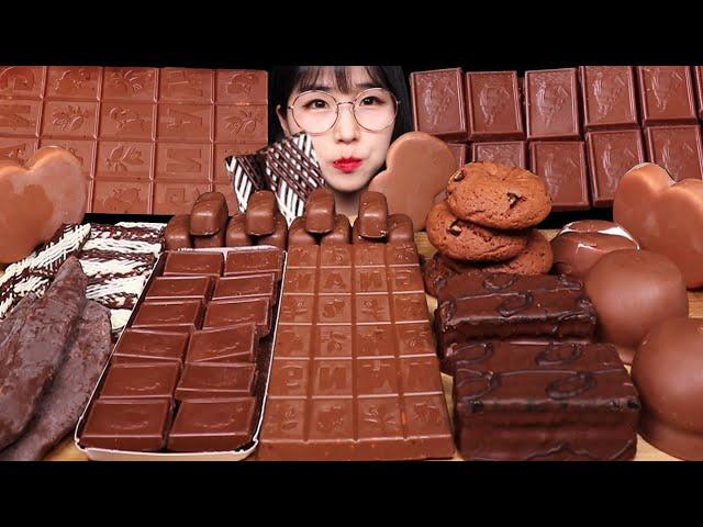 ASMR MUKBANG | CHOCOLATE PARTY 초콜릿 티케이크 초코건망고 아이스크림 초콜릿 디저트 먹방 CHOCOLATE CAKE ICE CREAM EATING