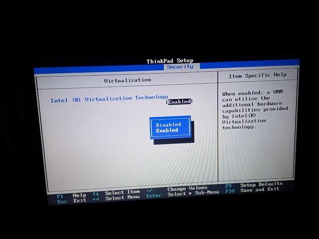 How To Enable Intel Virtualization Technology (Lenovo Thinkpad E440)