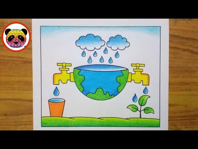 World Water Day Drawing / Save Water Save Life Drawing / Save Water Save Earth Drawing