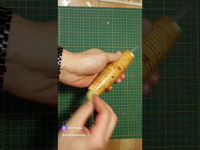 преображение изделия #wood #diy #береста #березоваялавка