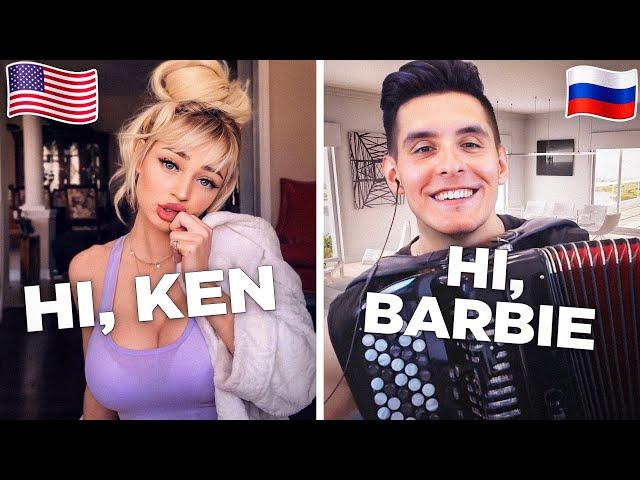 ACCORDIONIST from RUSSIA MET BARBIE on OMEGLE | Reaction of People