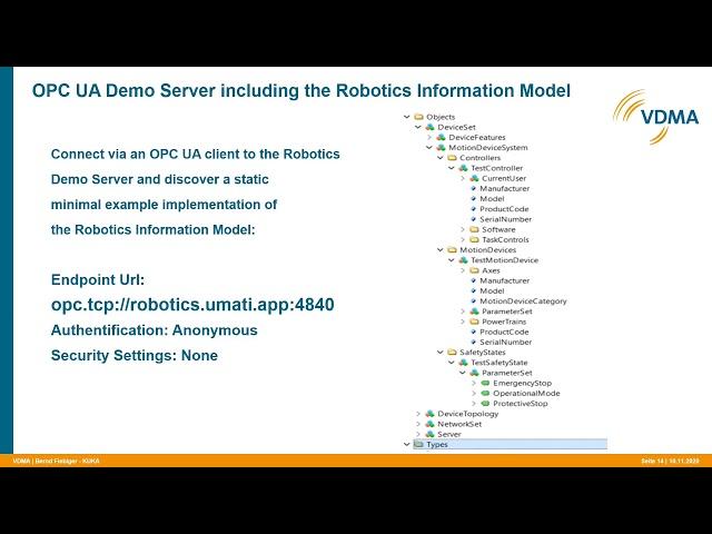 OPC UA for Robotics