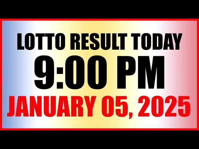 Lotto Result Today 9pm Draw January 5, 2025 Swertres Ez2 Pcso