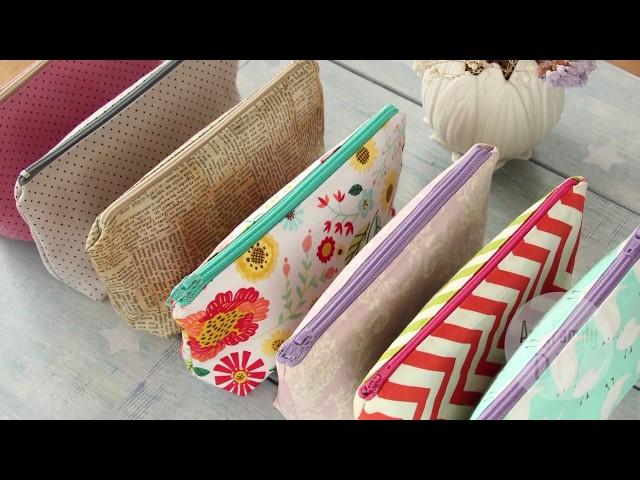 Cosmetic pouch or pencil case diy. Step-by-step tutorial. Beginers friendly.