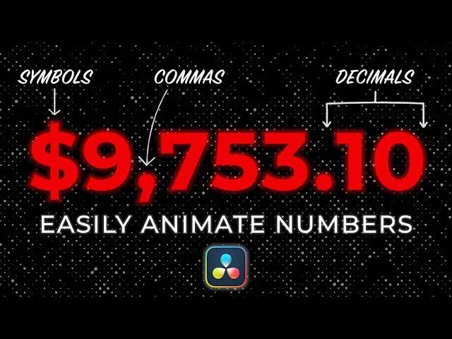 Number Animation in DaVinci Resolve: Add Symbols, Commas, & Decimals