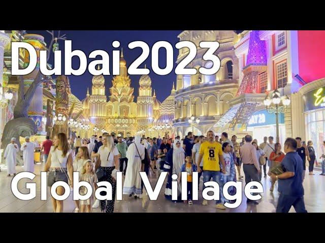 Dubai [4K] Global Village Dubai Complete Walking Tour, Mini World, Railway Market, Road of Asia