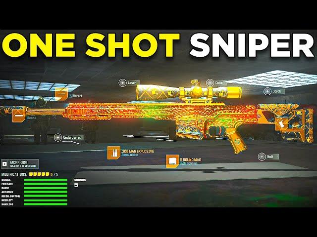 The BEST 1 SHOT SNIPER LOADOUT in Warzone!  (Best MCPR 300 Class Setup)