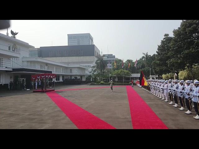 *UPACARA PENYAMBUTAN MENHAN JERMAN di Kemhan senin 5 juni 2023