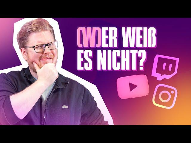 Kennt DIESER INFLUENCER die ANTWORT?! | (W)Er weiß es nicht