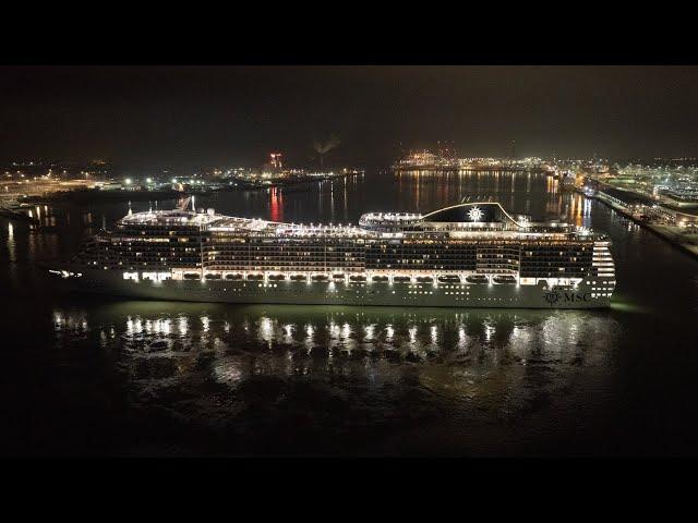 msc preziosa departing Southampton 13th December 2024 mavic 3 pro 4k 30FPS