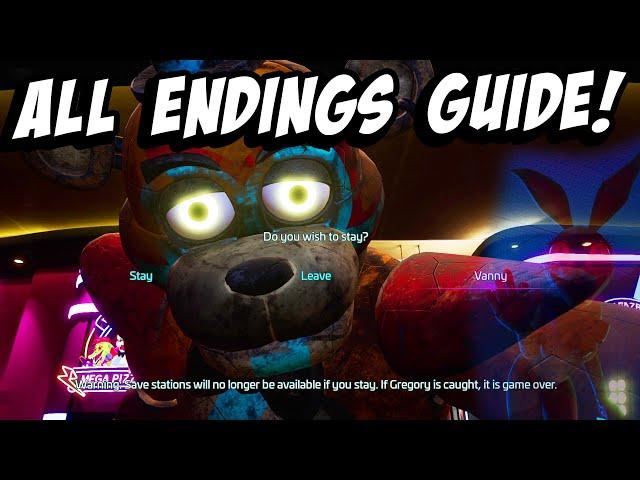 How to Get All Endings in FNAF Security Breach | FNAF Gameplay Walkthrough