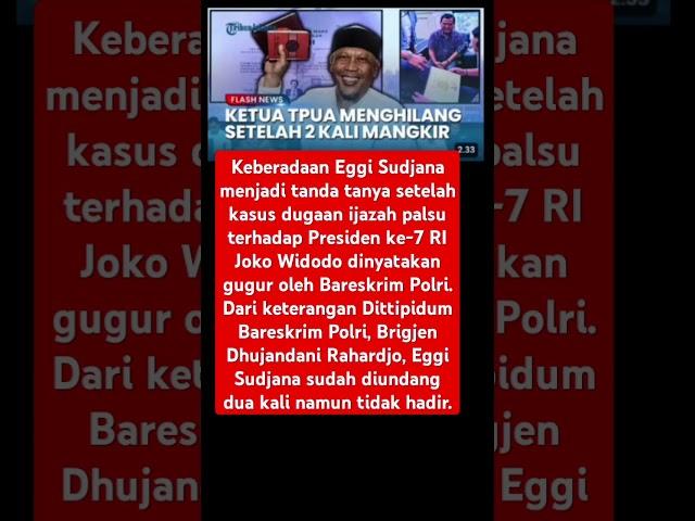 Setelah Melaporkan Jokowi, Egy Sudjana Sekarang Menghilang #shorts #trending #quotes #jokowi