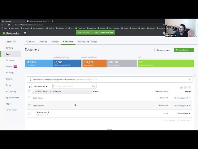 QuickBooks Online Tutorial: Projects vs  Subcustomers