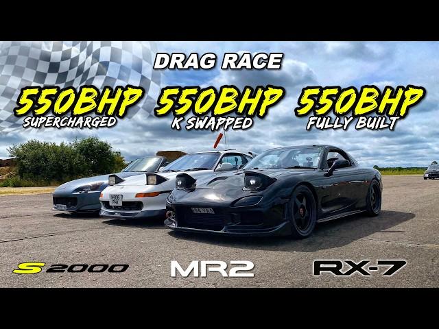 STREET LEGENDS.. MAZDA RX7 v TOYOTA MR2 v HONDA S2000