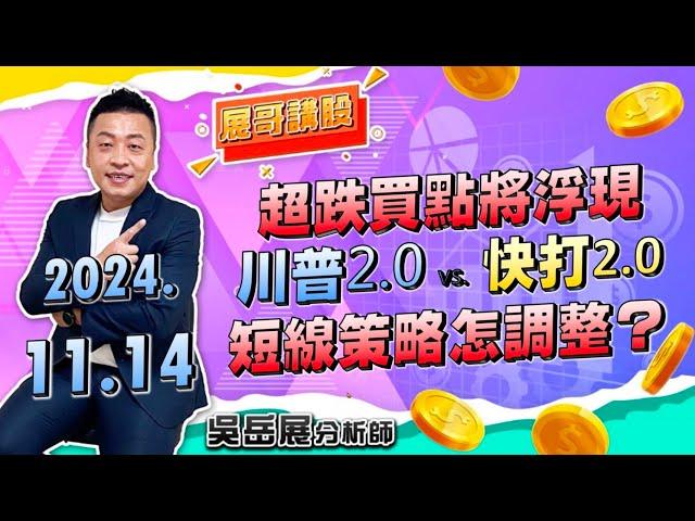 超跌買點將浮現 川普2.0 vs. 快打2.0 短線策略怎調整？｜2024/11/14 吳岳展分析師【展哥講股】