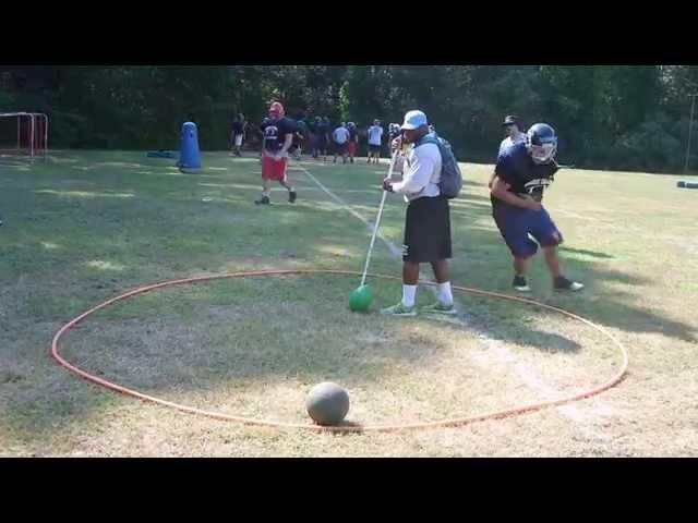 RI Football Academy Defensive Line Drills 1