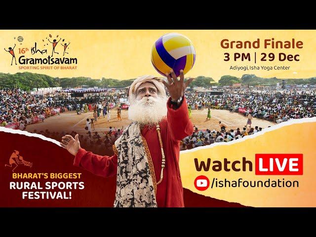 Bharat's Biggest Rural Sports Festival - Isha Gramotsavam - Catch the Action Live @ 3 PM on 29 Dec