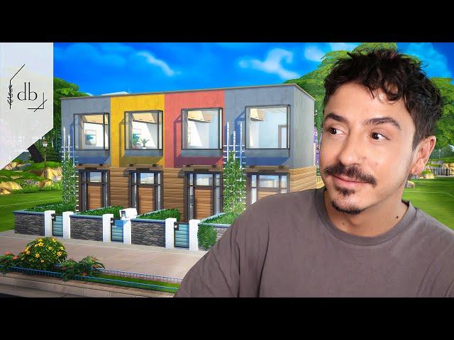 Building a MODERN MICRO TOWNHOUSE | The Sims 4