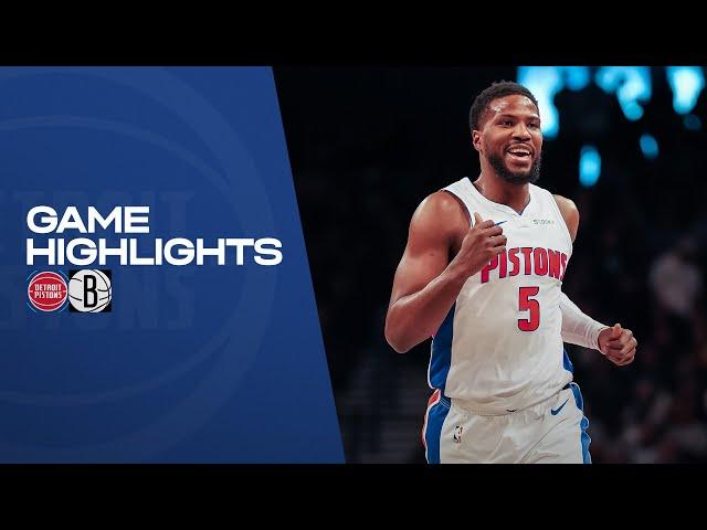 GAME HIGHLIGHTS: Pistons Win in Brooklyn