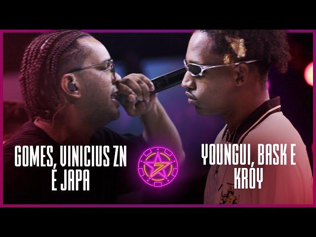 (5 ROUNDS DE RIMA) GOMES, VINICIUS ZN E JAPA X YOUNGUI, BASK E KROY | PRIMEIRA FASE  | BDA 7 ANOS