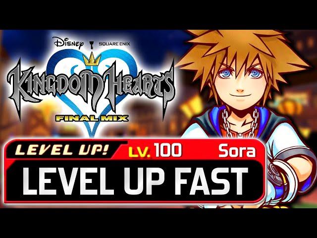 Kingdom Hearts 1 - How to Level Up FAST - Achieve Level 100!