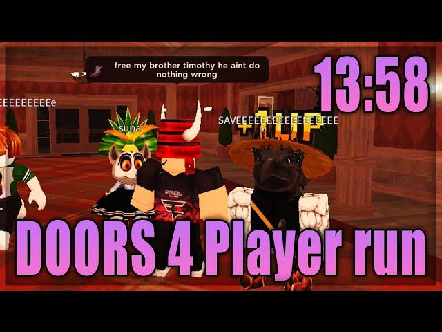 Roblox DOORS | 4 Player Speedrun - 13:58