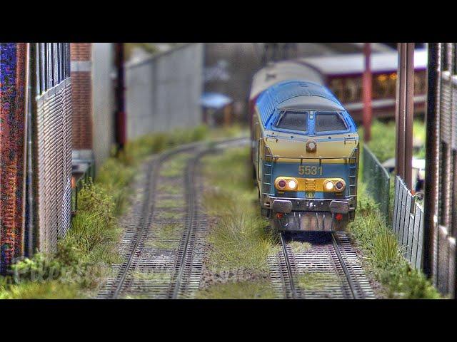 Train Graveyard and Locomotive Cemetery on a Beautiful Weathered Model Railroad Layout in HO Scale