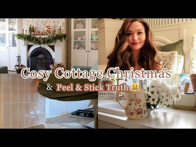 Cosy Cottage Christmas Vlog  Festive Prep & Peel & Stick Tiles: My Honest Opinion